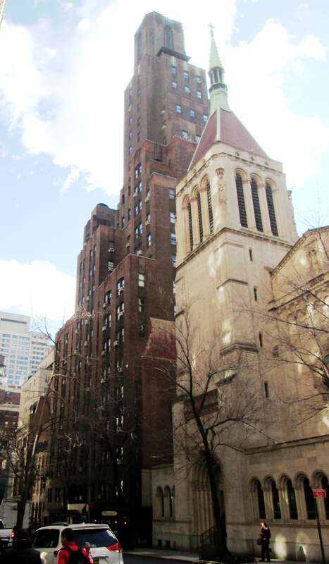 The Towne House apartment building at 108 (106-114) East 38th Street between Park and Lexington Avenues in the Murray Hill neighborhood of Manhattan, New York City was built in 1930 and was designed by Bowden &amp;amp; Russell with Emery Roth in the Art