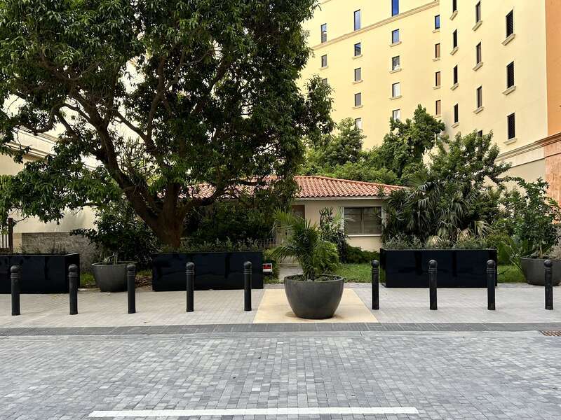 The developers built around the house.