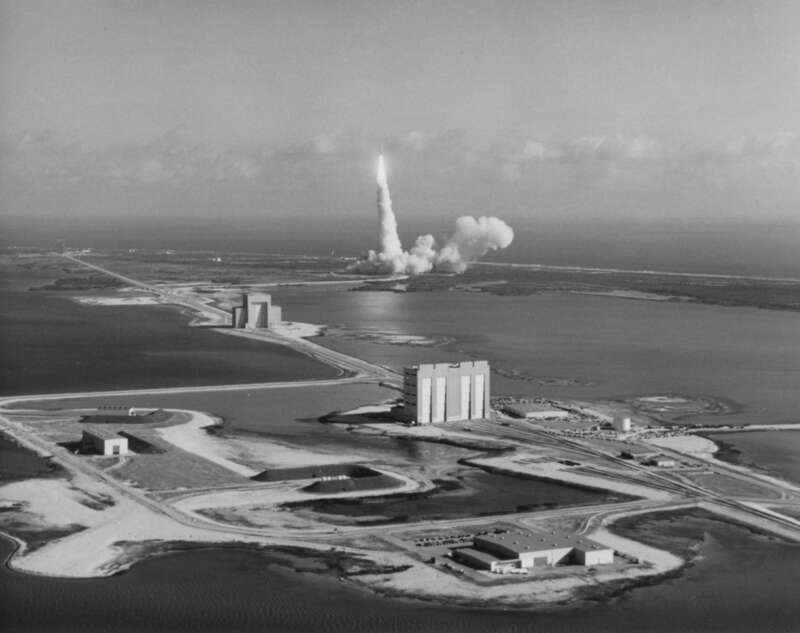 Launch of the Titan IIIC from Cape Canaveral pad 40 carrying the Gemini B capsule for the Manned Orbiting Laboratory qualification mission.
