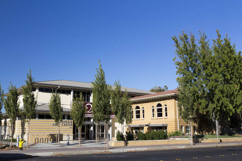 The Turlock Carnegie Library — in Turlock, Stanislaus County, California.