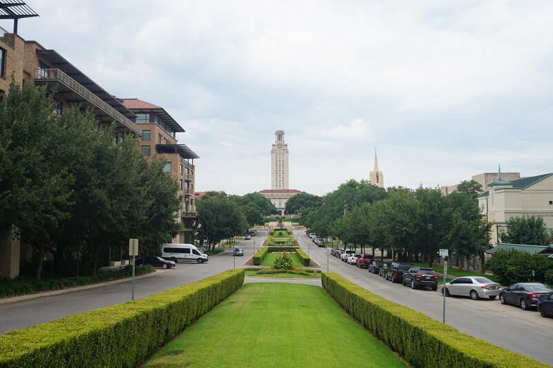 The Main Building on the campus of the University of Texas at Austin in Austin, Texas (United States).