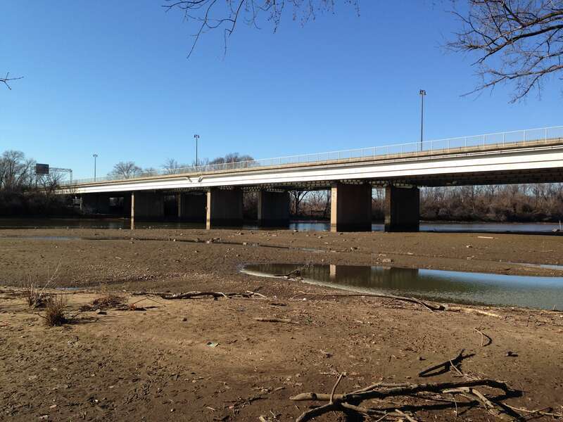 The Whitney Young Memorial Bridge over the Anacostia River in Washington, DC in January 2015