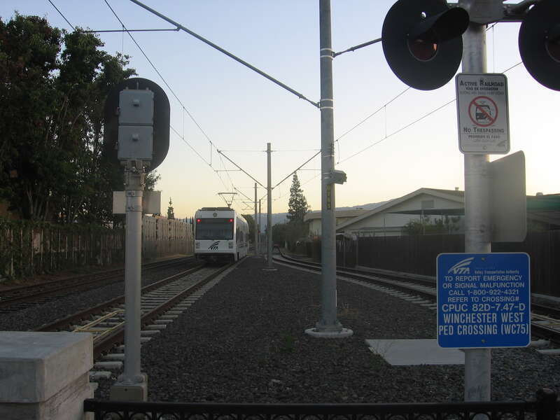 The Winchester Transit Center in Campbell, California, USA.