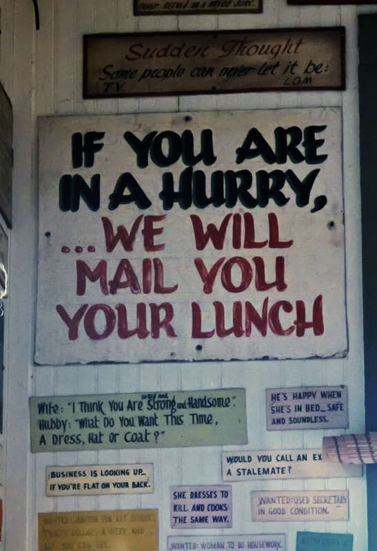 ..the place was filled with amusing quotes taken from the owner..