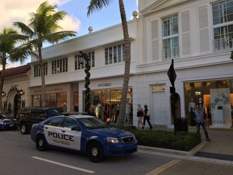 Worth Avenue in Palm Beach, Florida. Chevrolet Caprice Police Patrol Vehicle (PPV)