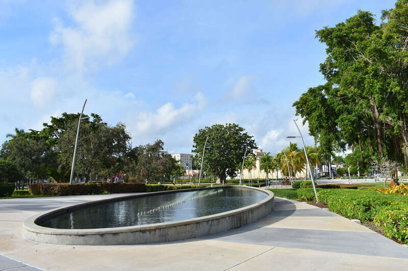 Young Circle Park in Hollywood, Florida, was designed by George Schmidt in 1921. The 10-acre park originally was named Harding Circle to honor President Warren Harding, a visitor in the area at the time. After 1934 the park was renamed to honor
