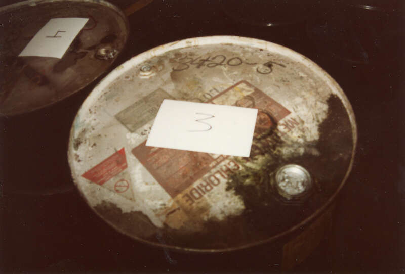 August 1, 1985 - WAKEFIELD, Massachusetts - Hood Industries - Photos of drums taken from Hood Industries to Northeast Solvents in Lawrence, MA - scanned photos from MassDEP Hazardous Waste investigation -