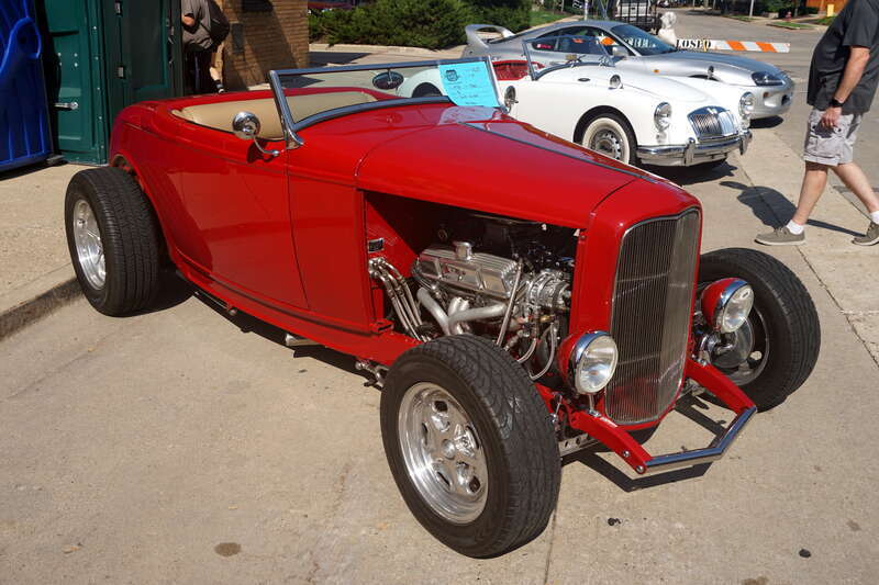 A 1932 Ford Model B on display at the 2023 Downtown West Allis Classic Car Show in West Allis, Wisconsin (United States).