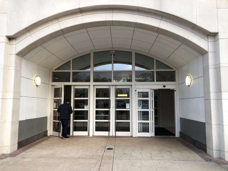 One of the entrances to the Menlo Park Mall in Edison Township, Middlesex County, New Jersey