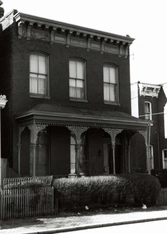 Address/Title: 518 St. James Street
Photographer: Zehmer, John G. (John Granderson), 1942-
Original Description (from Book): The equal to its neighbor, this house has an unusual rectangular bracketed cornice in addition to its fine porch with unusual