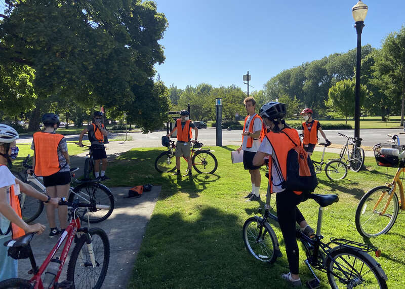 A break on the bike tour