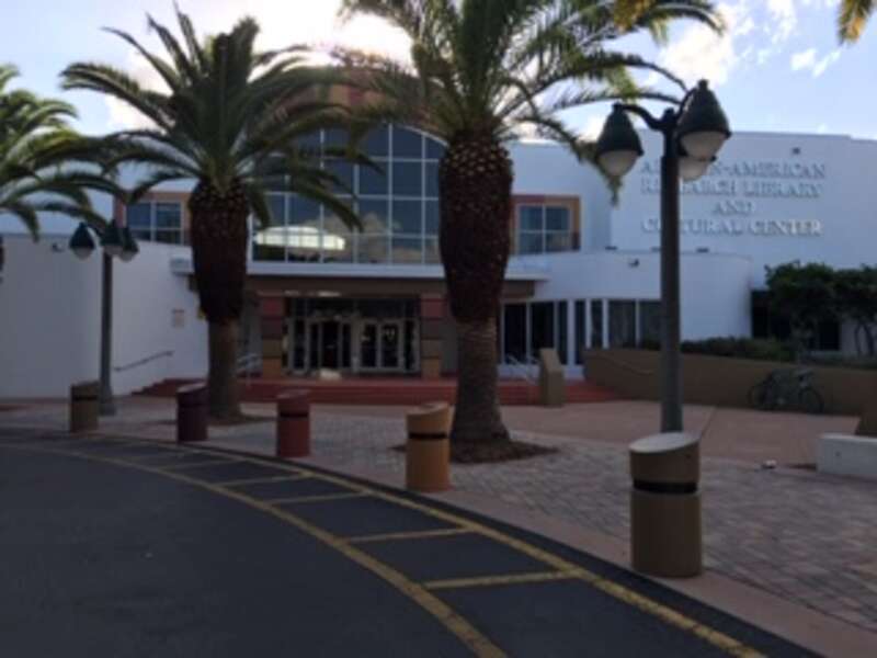 Front entrance of the African American Research Library and Cultural Center. Taken by author in November 2018 in Fort Lauderdale, Florida