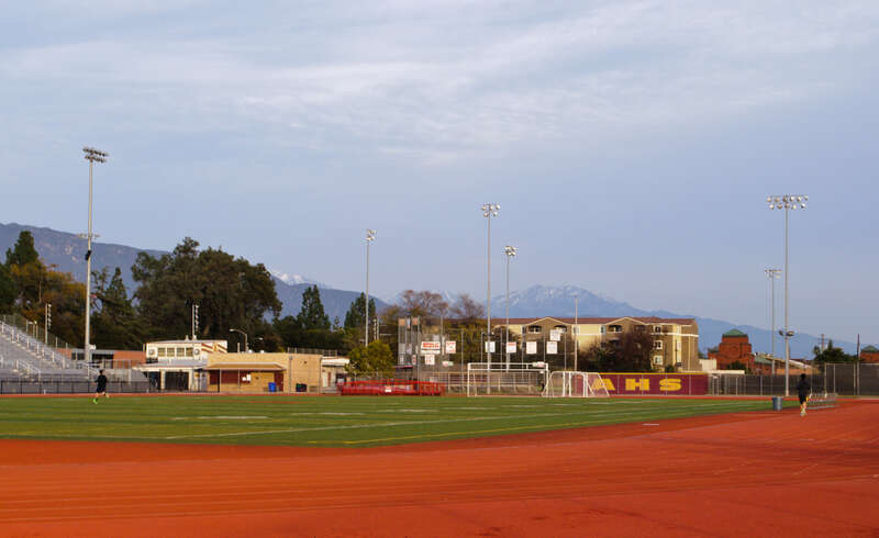Doing a Christmas afternoon photo session on the campus of Arcadia High School.
Arcadia is located just east of Pasadena, and 20 miles northeast of Los Angeles; thanks to Arcadia being home to Santa Anita Racetrack, Arcadia's public schools are
