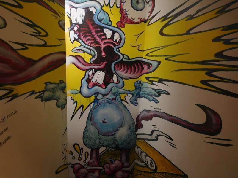 Artistic stairwell at Make.Shift Gallery