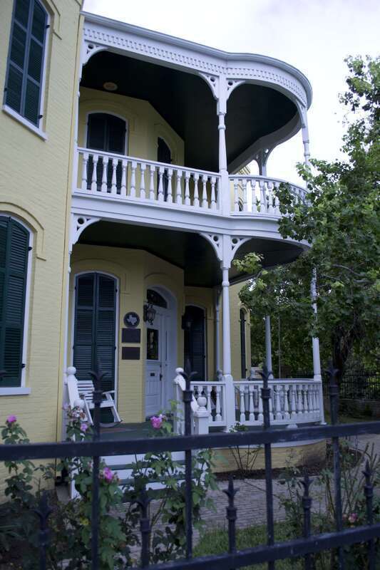 Augustine Celaya House in Brownsville, TX. Listed on the NRHP.