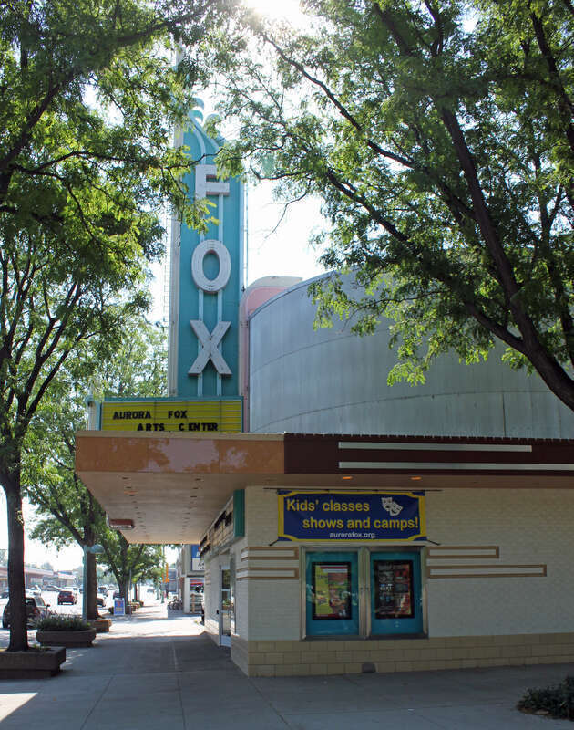 The Aurora Fox Arts Center, located at 9900 East Colfax Avenue in Aurora, Colorado.