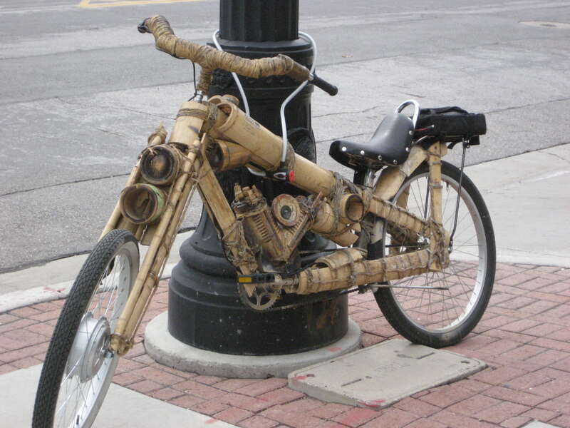 Bamboo bike.