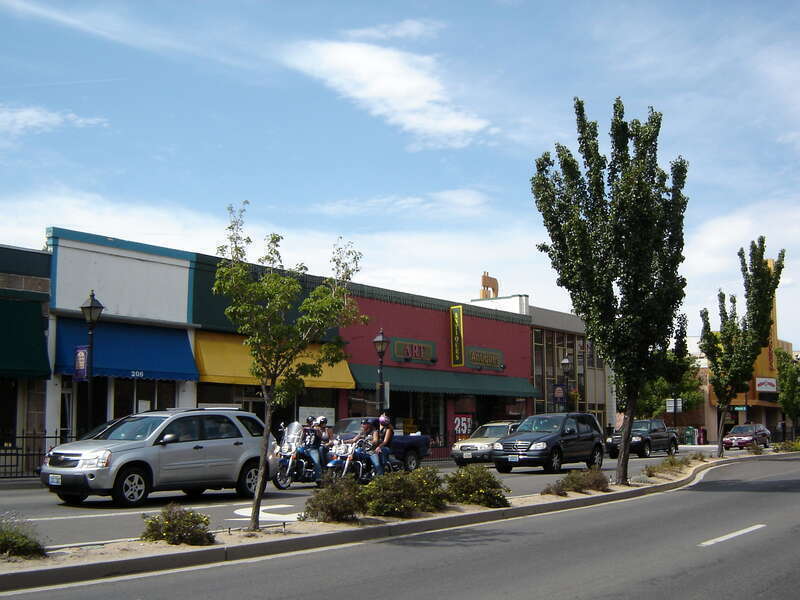 Bicycler on street Carson City NV