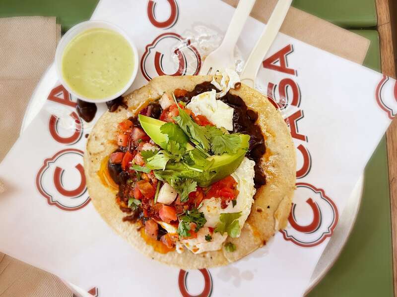 Beef Chorizo &amp;amp; Egg Taco at C Casa in Napa, California.