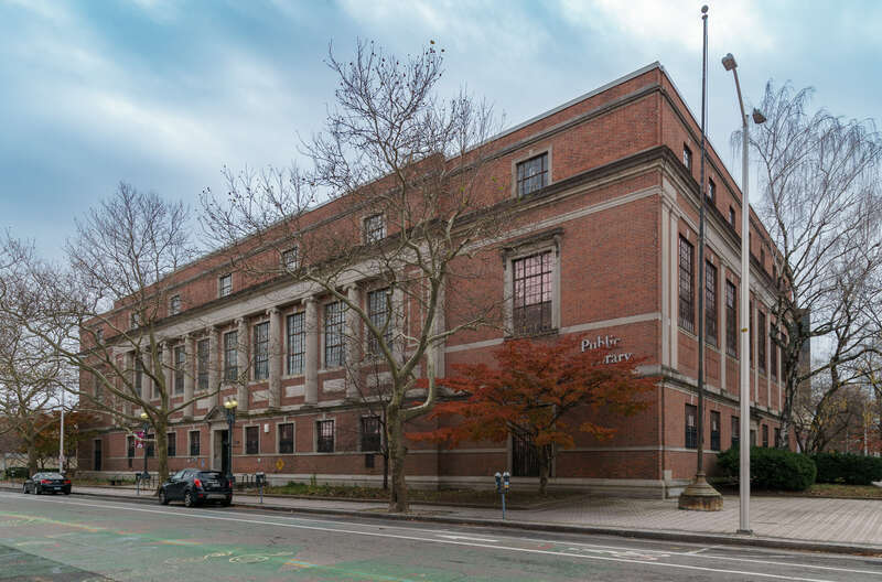 Bridgeport Public Library, Connecticut main branch on Broad Street.