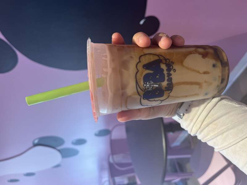 Brown sugar boba tea at Boba Heaven in downtown Evanston, IL.