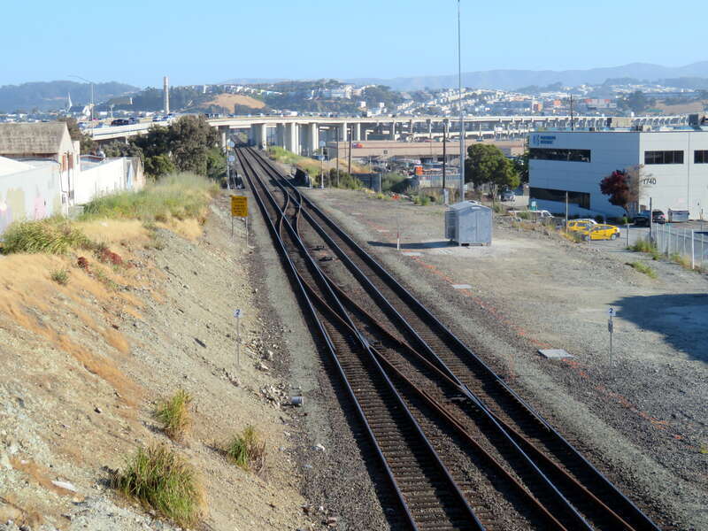 A crossover on the Bayshore Cutoff near Cesar Chavez Street in June 2018