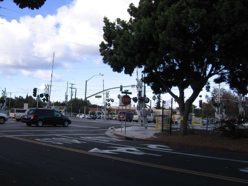 The site of the former Castro (Caltrain station) in Mountain View, California, USA.