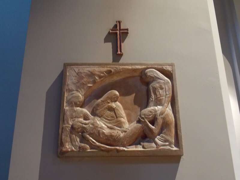 One of the stations of the cross in the Cathedral of the Blessed Sacrament, Altoona, Pennsylvania.