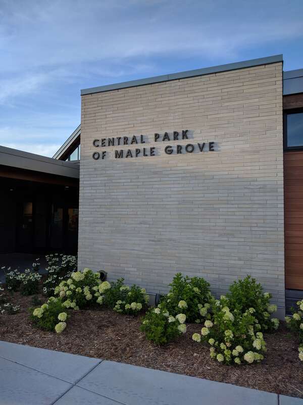 sign at park building