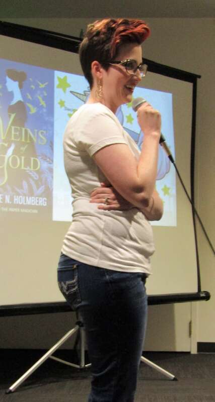 Charlie N. Holmberg at an &quot;AuthorLink&quot;; event at the Provo City Library for her book The Plastic Magician.
