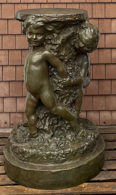 Sundial podium created by sculptor Bashka Paeff for Irene H. Douglas, Brucemore, Cedar Rapids, Iowa, 1915
