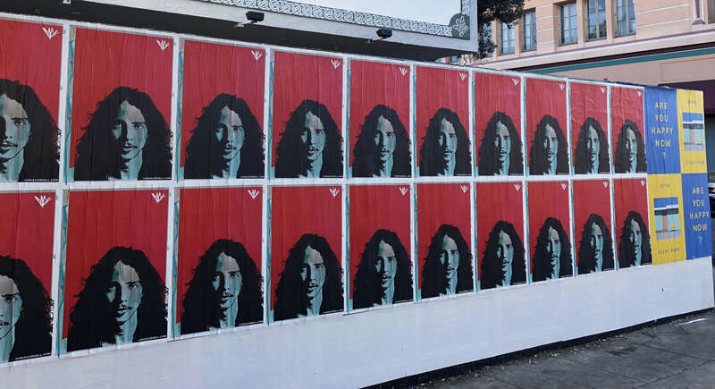 Chris Cornell Posters in Los Angeles, september 2018.