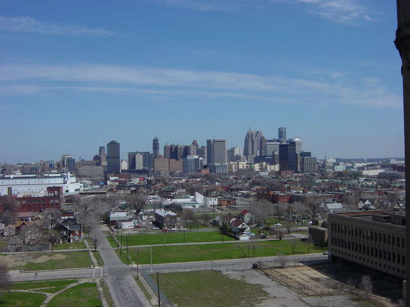 City of Detroit from the top of the Michigan Central Station