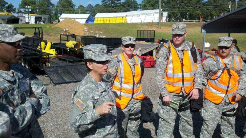 Major Gen. Maria Britt, Commanding General of the Georgia Army National Guard, speaks with Homeland Response Force security Soldiers about Operation Vigilant Guard and their role, overall, in the HRF.
Operation Vigilant Guard 2011 is an annual