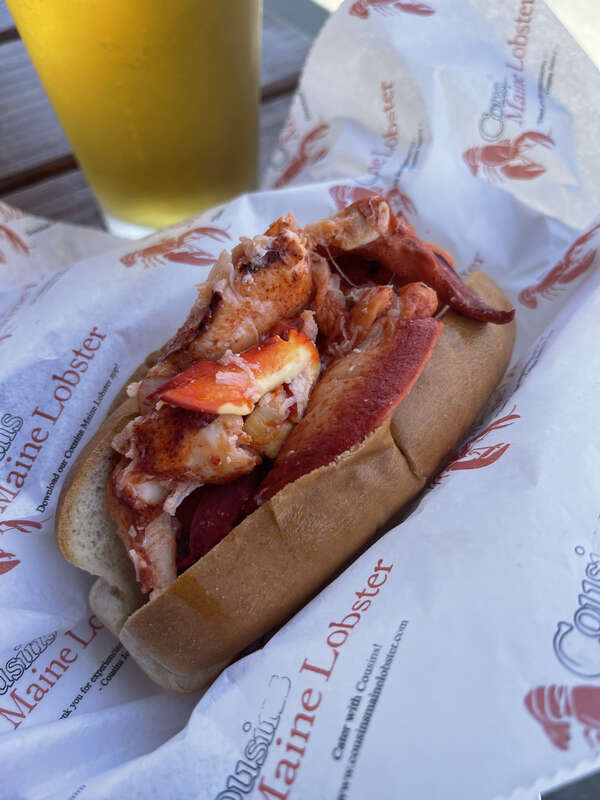 Connecticut-style lobster roll from Cousins Maine Lobster in Petaluma, California