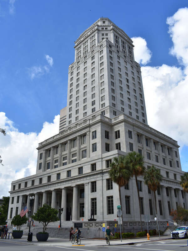 The Dade County Courthouse (1928), also known as the Miami-Dade County Courthouse, is listed on the National Register of Historic Places and is a contributing resource in the Downtown Miami Historic District.