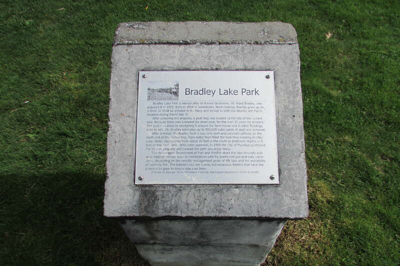 Bradley Lake Park dedication site, Bradley Lake Park, South Hill, Puyallup, Washington.