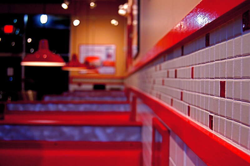 Our family recently discovered Freddie's, a reasonably-priced burger-and-dessert chain. I snapped a quick shot of this empty row of booths while we consumed a late night frozen treat.
--
Purchase this image and learn more about it at the