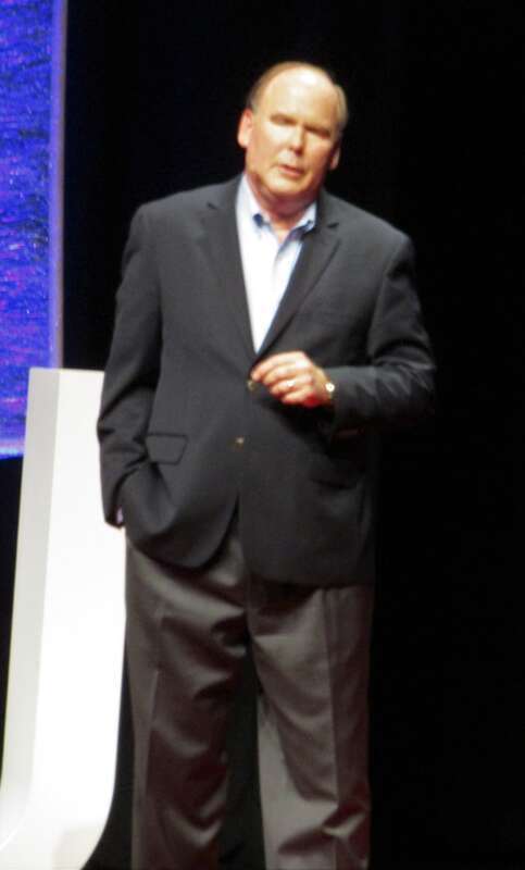 Don Rheem, the CEO of E3 Solutions, speaking at TEDxBYU in 2018.