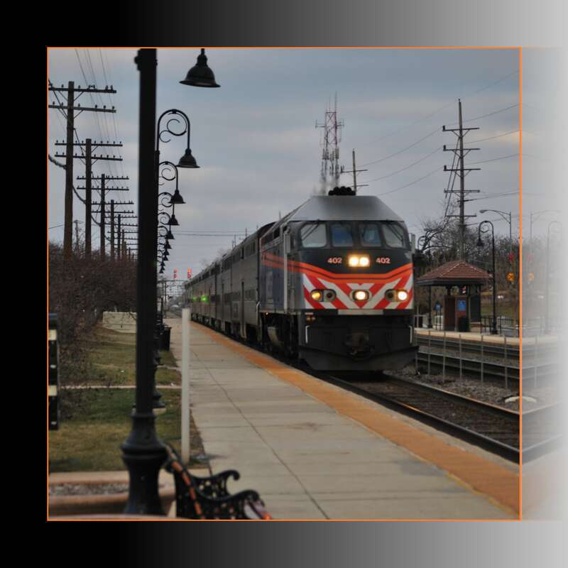 Stopped here for a cup of coffee en route to Aurora : There are some great station stops along this route  Great perspective here..