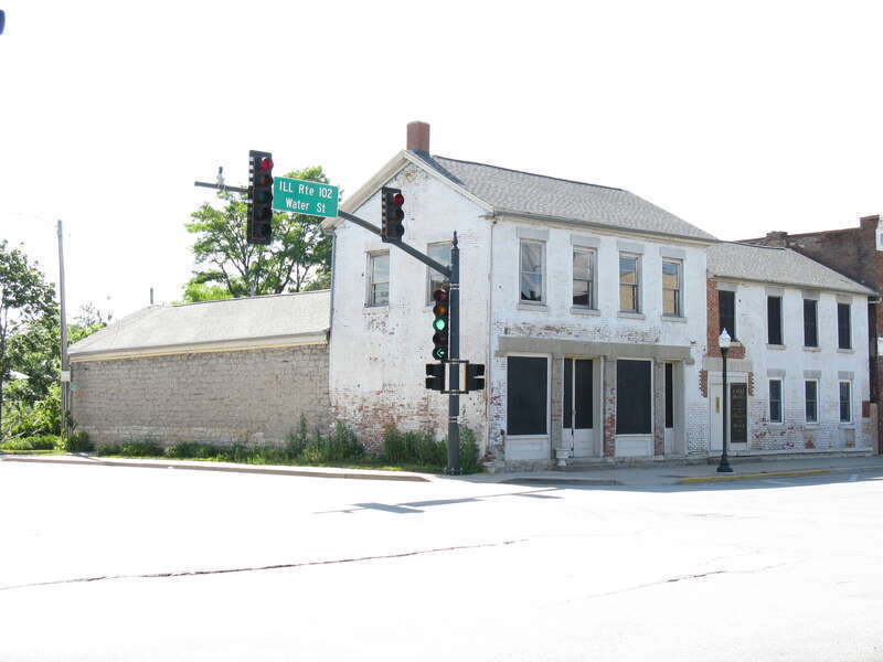 Eagle Hotel, Wilmington, Illinois. This building is listed on the National Register of Historic Places.