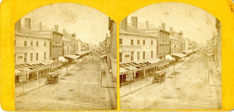 SV-062 — Nelson Dionne Collection. View looking east at Essex Street from Washington Street at Town House Square.

Published by Guy &amp;amp; Bros., 163 Essex Street, Salem, Mass., and by photographers Cook &amp;amp; Friend, c. 1870.