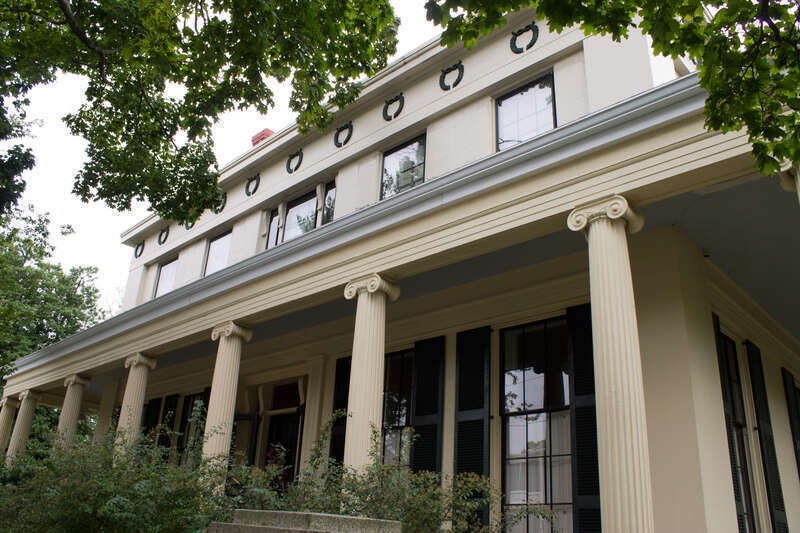 Ezekiel Sawin House The front porch of the Ezekial Sawin House.