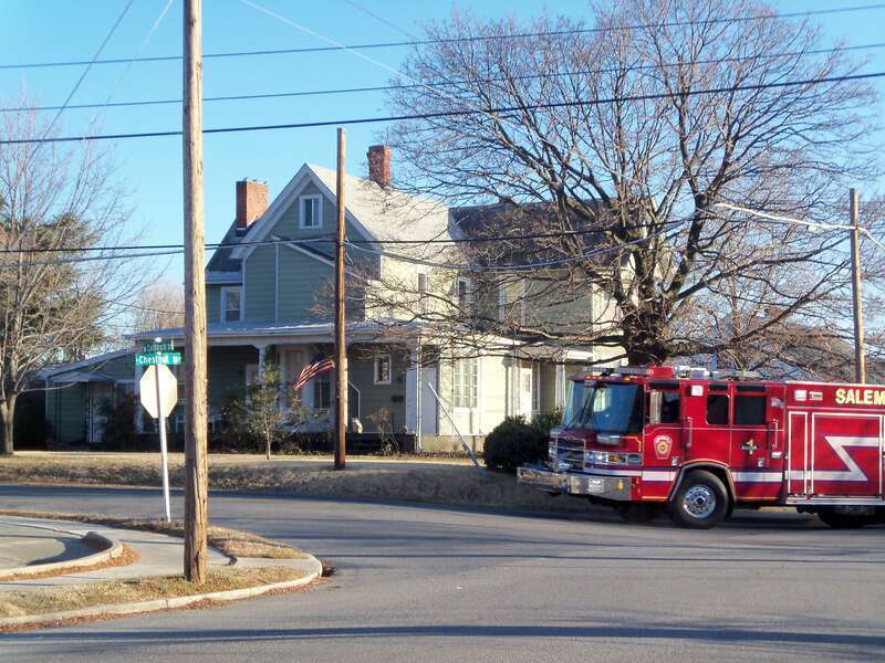 Fire company responding