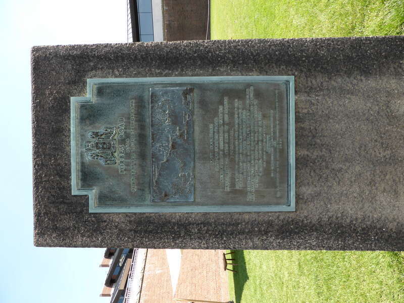 Historical marker for the Forbes Road