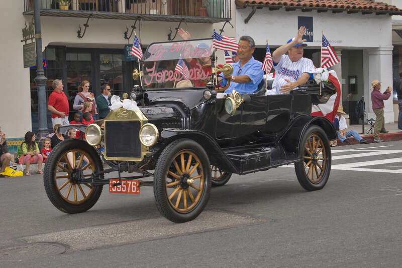 1915-style Ford Model T Touring Car at Independence Day Parade. (Though the license plate dates this car to 1914, it is a 1915 model.)