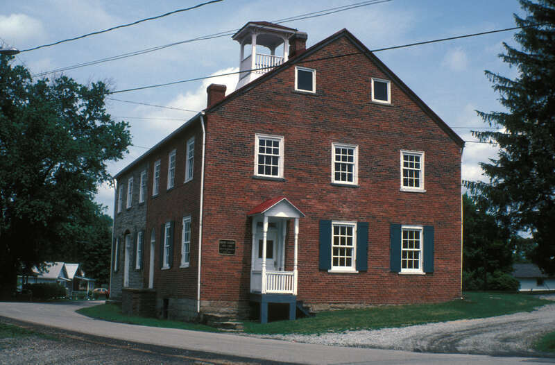 Greene Academy in Carmichael, built 1790 and 1810 as an Episcopal church. Later converted to a school for indigent children. One of its alumni included a governor and senator from Iowa