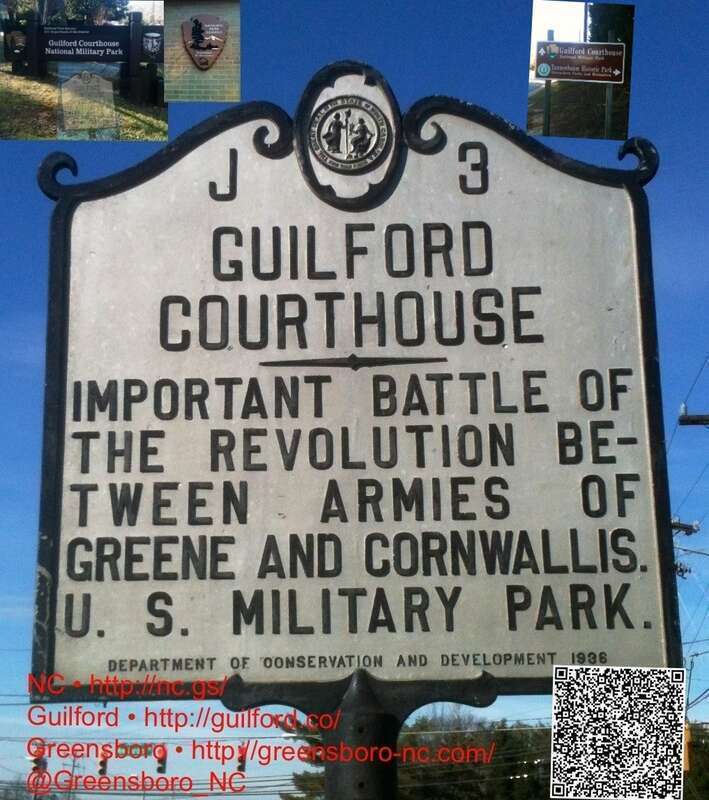GUILFORD COURTHOUSE - IMPORTANT BATTLE OF THE REVOLUTION BE-TWEEN ARMIES OF GREENE AND CORNWALLIS . U. S. MILITARY PARK.