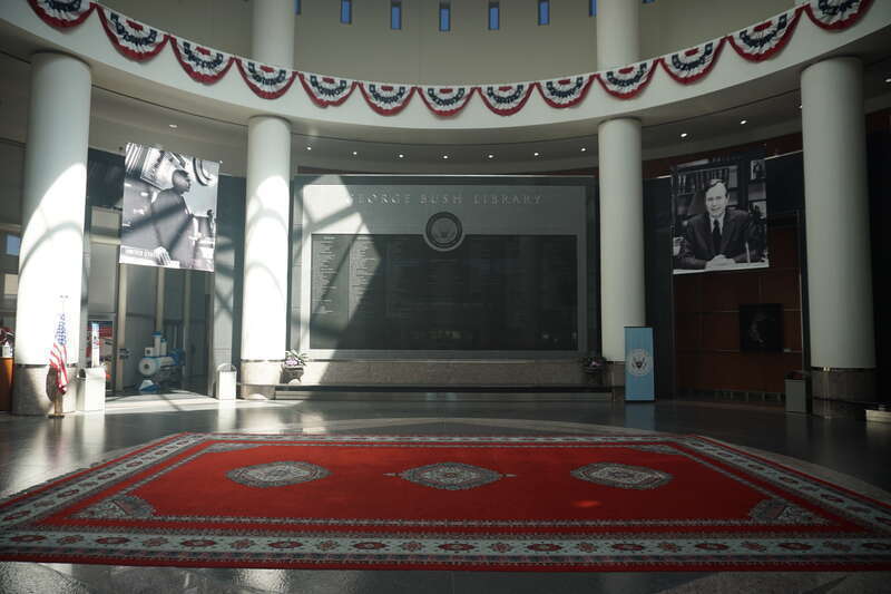 The interior of the George H.W. Bush Presidential Library and Museum in College Station, Texas (United States).