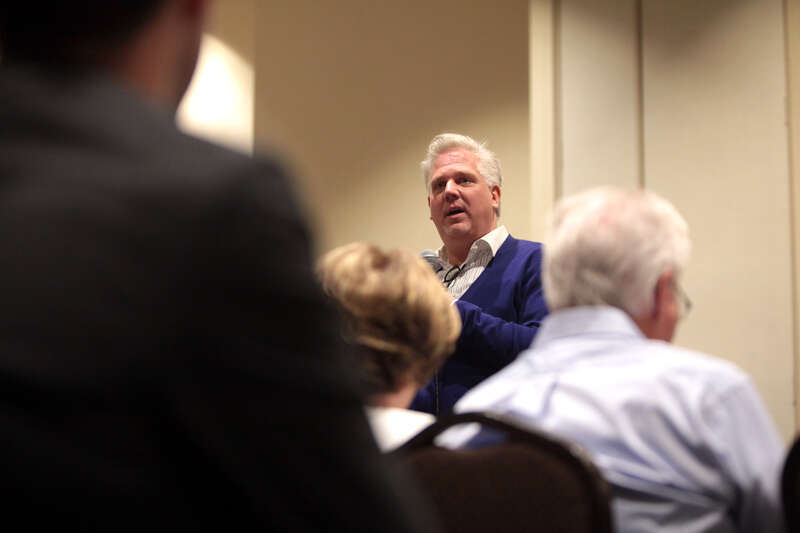 Glenn Beck speaking with attendees at an event titled &quot;An Evening Devotional on the U.S. Constitution&quot; in Mesa, Arizona. Please attribute to Gage Skidmore if used elsewhere.